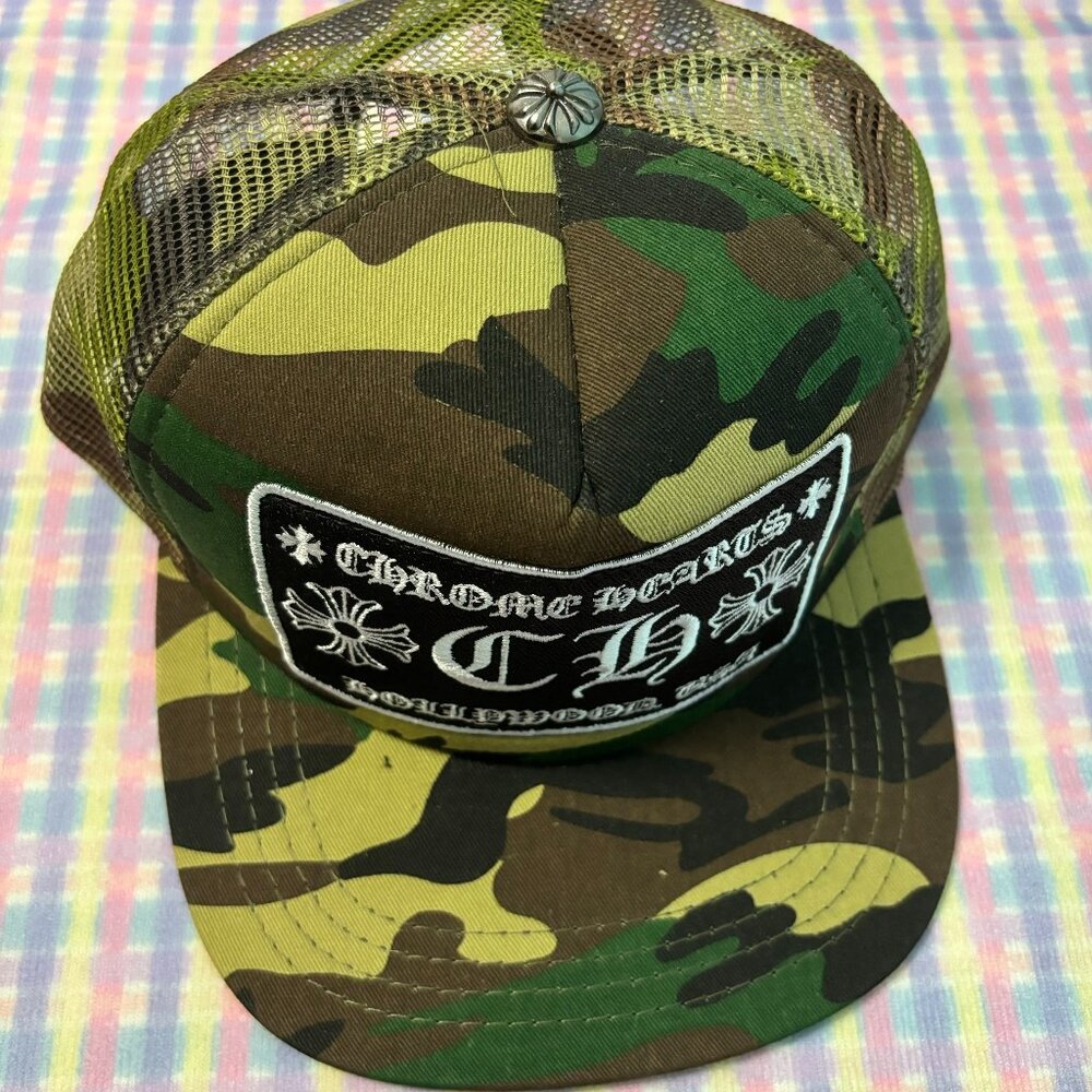 Driver Hat Chrome Hearts White Embroidered Logo Baseball Cap Sun Hat